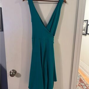 Jessica Asymmetrical Teal Dress